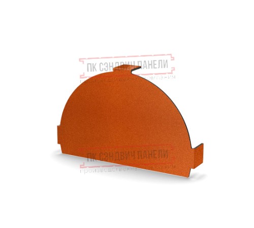 Заглушка конька круглого простая AGNETA-CopperCopper-0.5