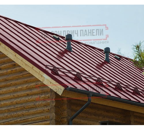 Фальц двойной стоячий Line 0,5 Satin RAL3005 красное вино с пленкой на замках