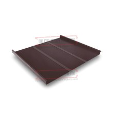 Фальц двойной стоячий Line 0,45 Drap RAL8017 шоколад с пленкой на замках