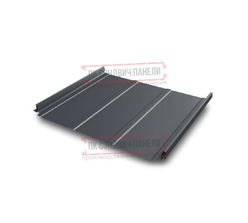 Кликфальц Pro Line 0,5 Satin Мatt RAL7024 мокрый асфальт с пленкой на замках