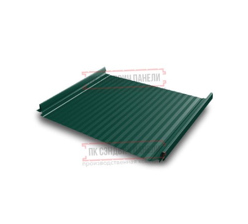 Кликфальц Pro Gofr 0,45 Полиэстер RAL6005 зеленый мох с пленкой на замках