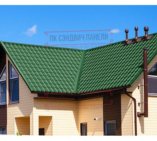 Металлочерепица Экоррей RAL6002 Полиэстер-0.3