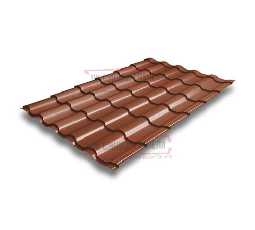 Металлочерепица Кредо RAL8004 Satin Мatt-0,5