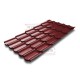 Металлочерепица Квинта плюс 3D RAL3011 Satin-0,5