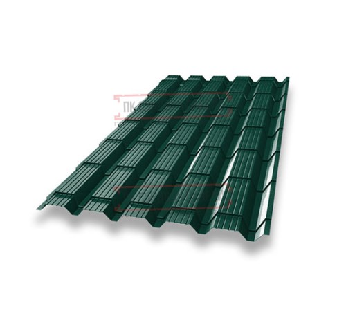 Металлочерепица Монкатта RAL6005 Полиэстер-0,45