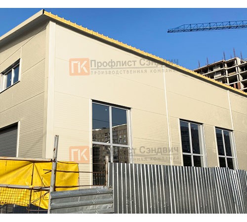Сэндвич панели без замков с пенополиуретаном, ширина 1200 мм, толщина 10 мм, 0.5/0.5, RAL1015