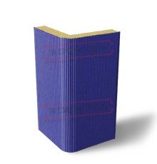Угловая сэндвич-панель вертикальная из пенополиизоцианурата, 0.5/0.5, ширина 1000 мм, толщина 40 мм, RAL5002