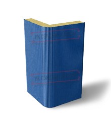 Угловая сэндвич-панель вертикальная из пенополиизоцианурата, 0.5/0.5, ширина 1200 мм, толщина 40 мм, RAL5005