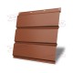 Софит металлический без перфорации 0,5 Satin Мatt с пленкой RAL 8004 терракота