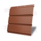 Софит металлический полная перфорация 0,5 Satin Мatt с пленкой RAL 8004 терракота