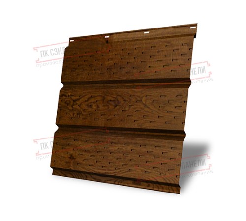 Софит металлический полная перфорация 0,45 Print Elite с пленкой Antique Wood