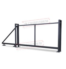 Ворота откатные Жалюзи 2,0х3,5 RAL 7024 без заполнения