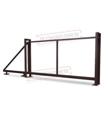 Ворота откатные Жалюзи 2,0х3,5 RAL 8017 без заполнения