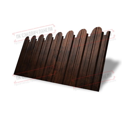 Профнастил фигурный С10 - 0,45 Окрас - А, Print Elite с пленкой Cherry Wood.