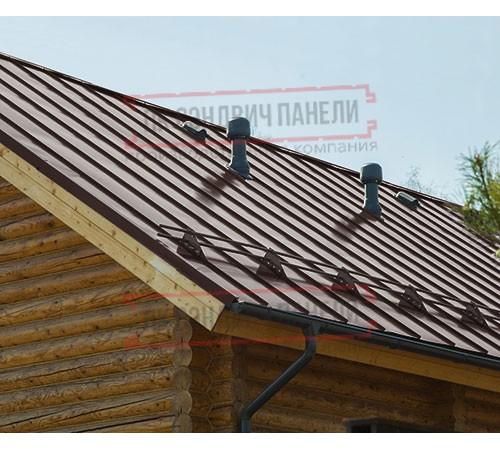 Фальц двойной стоячий Line 0,5 Velur RAL8017 шоколад с пленкой на замках