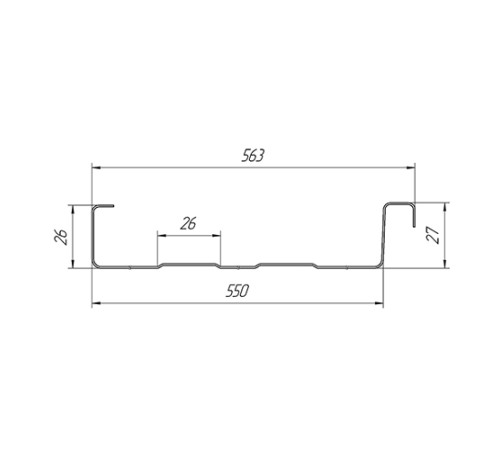 Фальц двойной стоячий Line 0,5 Rooftop Matte RAL8017 шоколад с пленкой на замках