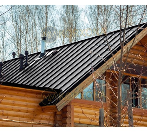 Кликфальц Line 0,5 Rooftop Matte RAL9005 черный с пленкой на замках
