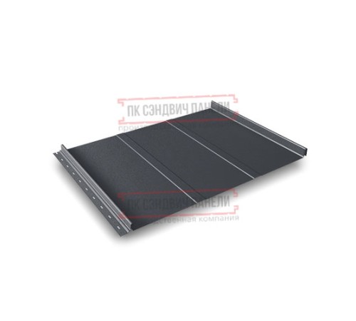Кликфальц Line 0,5 Satin Мatt RAL7024 мокрый асфальт с пленкой на замках