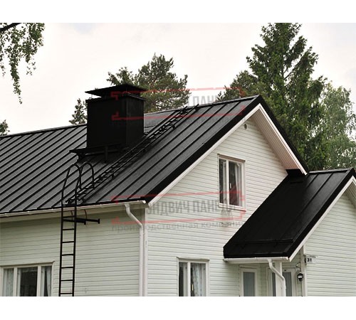 Кликфальц 0,5 PurLite Мatt RAL9005 черный с пленкой на замках