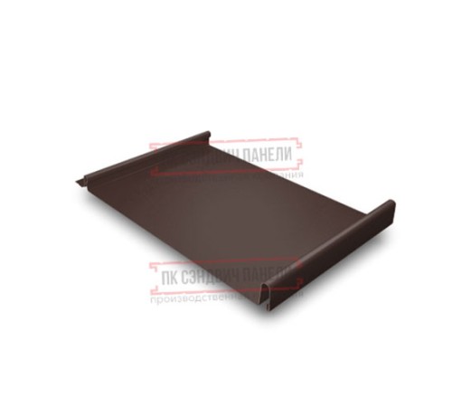 Кликфальц 0,5 Satin RAL8017 шоколад с пленкой на замках