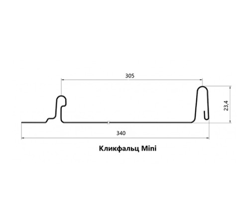 Кликфальц mini 0,5 Quarzit RAL8017 шоколад с пленкой на замках