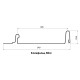 Кликфальц mini 0,5 Quarzit RAL8017 шоколад с пленкой на замках
