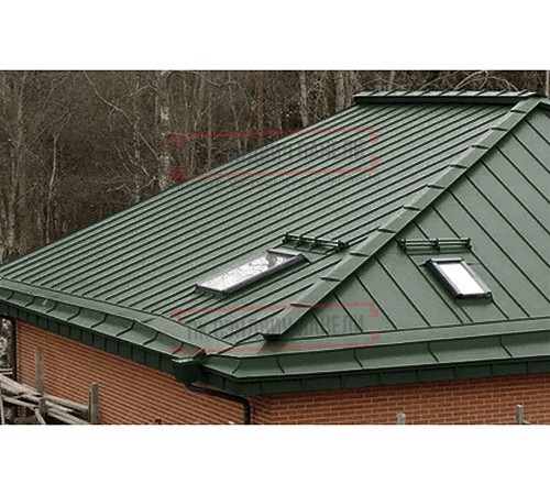 Кликфальц Pro 0,5 Velur RAL6020 хромовая зелень с пленкой на замках
