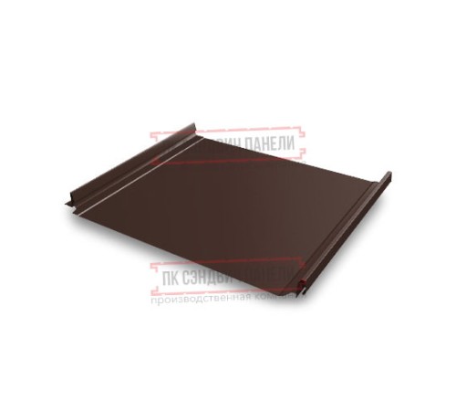 Кликфальц Pro 0,5 Velur RAL8017 шоколад с пленкой на замках