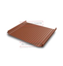 Кликфальц Pro Gofr 0,5 GreenCoat PuRALBT, matt RR750 кирпично-красный (RAL8004 терракота) с пленкой на замках