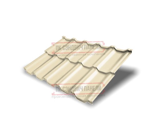 Металлочерепица модульная Квинта Uno 3D RAL1015 Satin-0,5