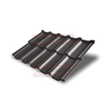 Металлочерепица модульная Квинта Uno 3D RR32 GreenСoat Pural Matt-0,5