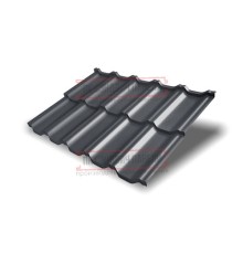 Металлочерепица модульная Квинта Uno 3D RAL7024 Rooftop Matte-0,5