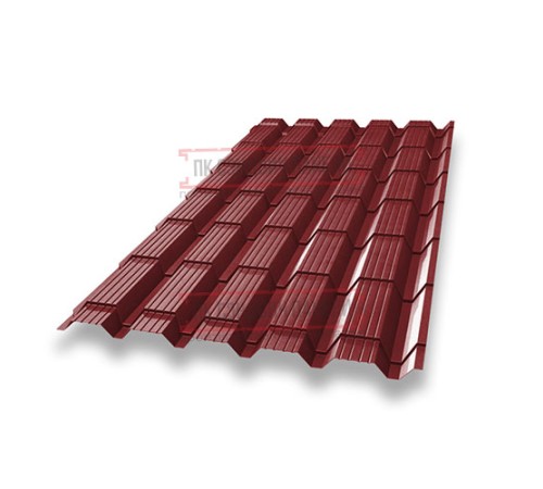 Металлочерепица Квадро профи RAL3011 Satin-0,5