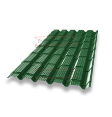 Металлочерепица Квадро профи RAL6002 Полиэстер-0,45