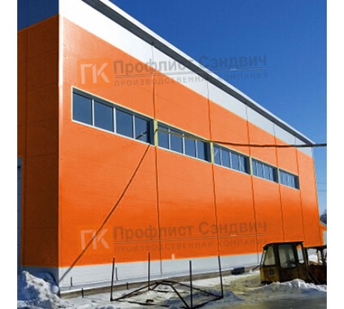 Сэндвич панели гладкие с пенополиизоциануратом, ширина 1200 мм, толщина 120 мм, 0.5/0.5, RAL2004