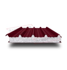 Сэндвич панели кровельные с пенополистиролом, ширина 1200 мм, толщина 30 мм, 0.5/0.5, бордо