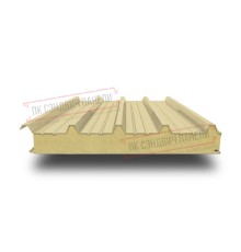Сэндвич панели кровельные с пенополиуретаном, ширина 1200 мм, толщина 10 мм, 0.5/0.5, RAL1014