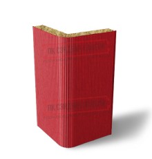 Угловая сэндвич-панель вертикальная из минеральной ваты, 0.5/0.5, ширина 1200 мм, толщина 180 мм, RAL3020