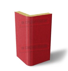 Угловая сэндвич-панель вертикальная из пенополиуретана, 0.5/0.5, ширина 1200 мм, толщина 50 мм, RAL3020