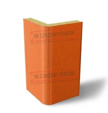 Угловая сэндвич-панель вертикальная из пенополиизоцианурата, 0.5/0.5, ширина 1000 мм, толщина 20 мм, RAL2004