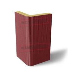 Угловая сэндвич-панель вертикальная из пенополиизоцианурата, 0.5/0.5, ширина 1200 мм, толщина 20 мм, RAL3011