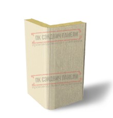 Угловая сэндвич-панель вертикальная из пенополиуретана, 0.5/0.5, ширина 1200 мм, толщина 10 мм, RAL1015