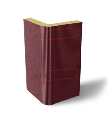 Угловая сэндвич-панель вертикальная из пенополиизоцианурата, 0.5/0.5, ширина 1000 мм, толщина 10 мм, RAL3005