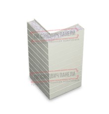 Горизонтальная угловая сэндвич-панель из пенополистирола, ширина 1200мм, толщина 80мм, 0.5/0.5, RAL9002