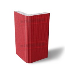 Угловая сэндвич-панель вертикальная из пенополистирола, 0.5/0.5, ширина 1200 мм, толщина 50 мм, RAL3020