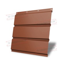 Софит металлический без перфорации 0,5 Satin Мatt с пленкой RAL 8004 терракота