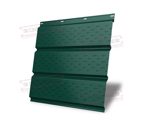 Софит металлический полная перфорация 0,5 Satin с пленкой RAL 6005 зеленый мох
