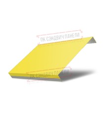 Ламель обратная 125 Texas стартовая/финишная для калиток и ворот 0,45 PE с пленкой RAL 1018 цинково-желтый