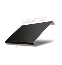 Ламель обратная 125 Texas стартовая/финишная для калиток и ворот 0,45 Drap ST RAL 9005 черный