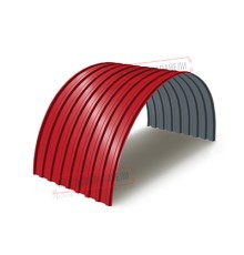 Профнастил МП20ПГ-0.7, Ширина-1100, Полиэстер RAL3020